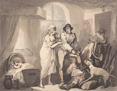 Vier uur op het platteland door Thomas Rowlandson